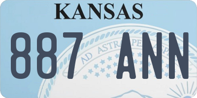 KS license plate 887ANN