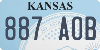 KS license plate 887AOB