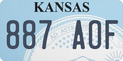 KS license plate 887AOF