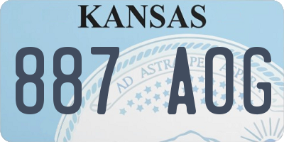 KS license plate 887AOG