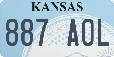 KS license plate 887AOL