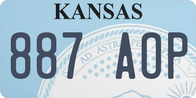 KS license plate 887AOP