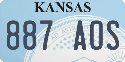 KS license plate 887AOS