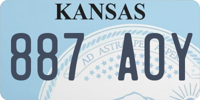 KS license plate 887AOY