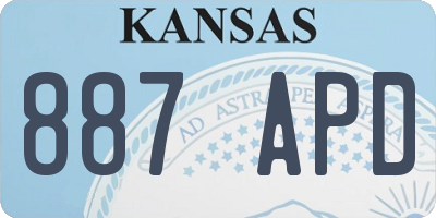 KS license plate 887APD