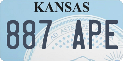 KS license plate 887APE