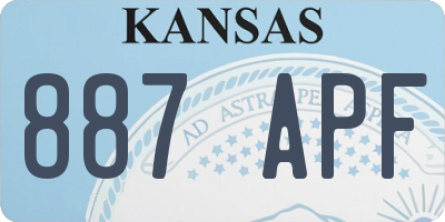KS license plate 887APF