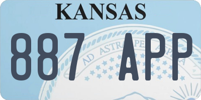 KS license plate 887APP