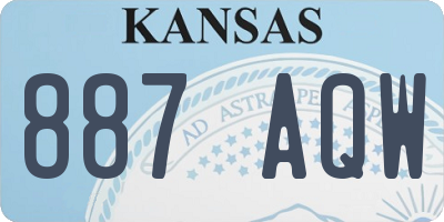 KS license plate 887AQW