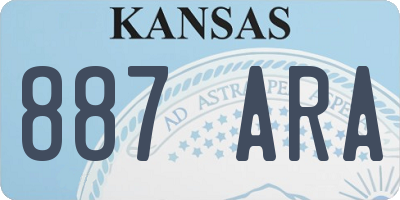 KS license plate 887ARA