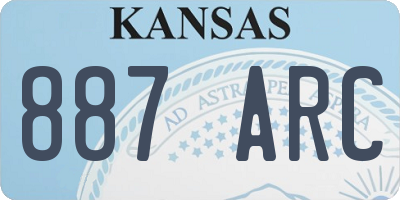 KS license plate 887ARC