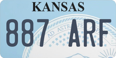 KS license plate 887ARF