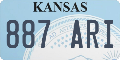 KS license plate 887ARI