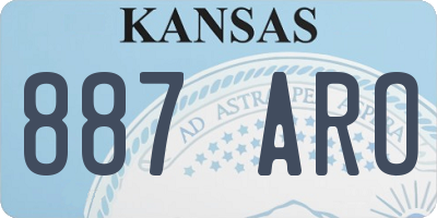 KS license plate 887ARO