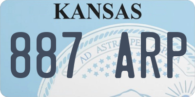 KS license plate 887ARP