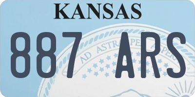 KS license plate 887ARS