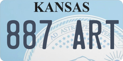 KS license plate 887ART