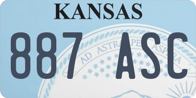 KS license plate 887ASC