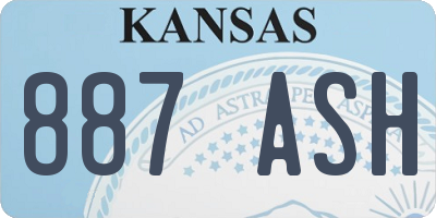 KS license plate 887ASH
