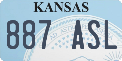 KS license plate 887ASL