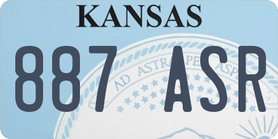 KS license plate 887ASR