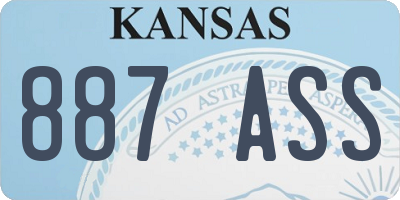 KS license plate 887ASS