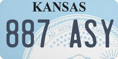 KS license plate 887ASY