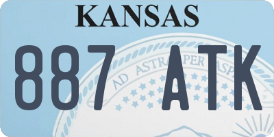 KS license plate 887ATK
