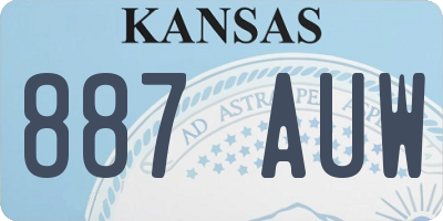 KS license plate 887AUW
