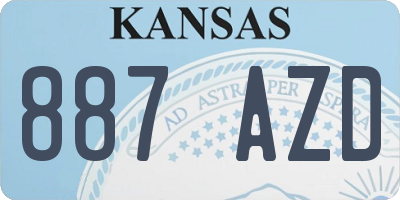 KS license plate 887AZD