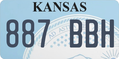 KS license plate 887BBH