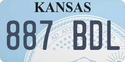 KS license plate 887BDL