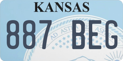 KS license plate 887BEG
