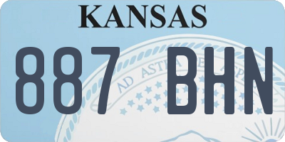 KS license plate 887BHN