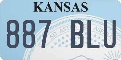 KS license plate 887BLU