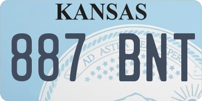 KS license plate 887BNT