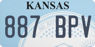 KS license plate 887BPV