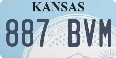 KS license plate 887BVM