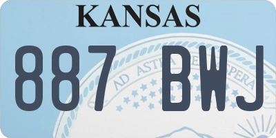 KS license plate 887BWJ