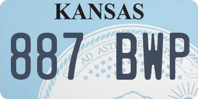 KS license plate 887BWP