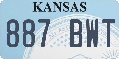 KS license plate 887BWT