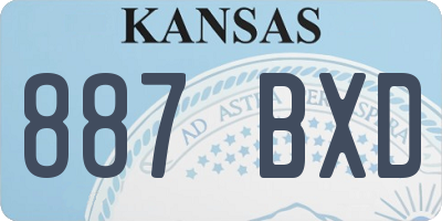 KS license plate 887BXD