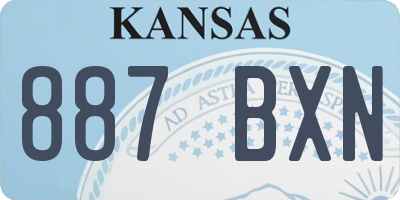 KS license plate 887BXN