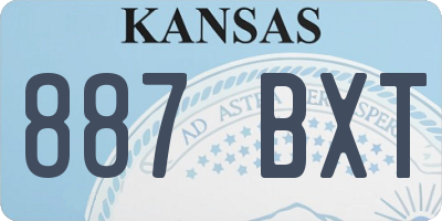 KS license plate 887BXT