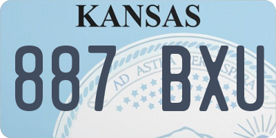 KS license plate 887BXU