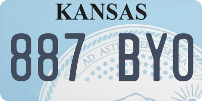 KS license plate 887BYO