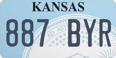 KS license plate 887BYR