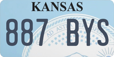 KS license plate 887BYS