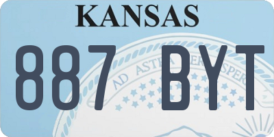 KS license plate 887BYT