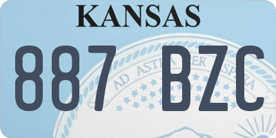 KS license plate 887BZC